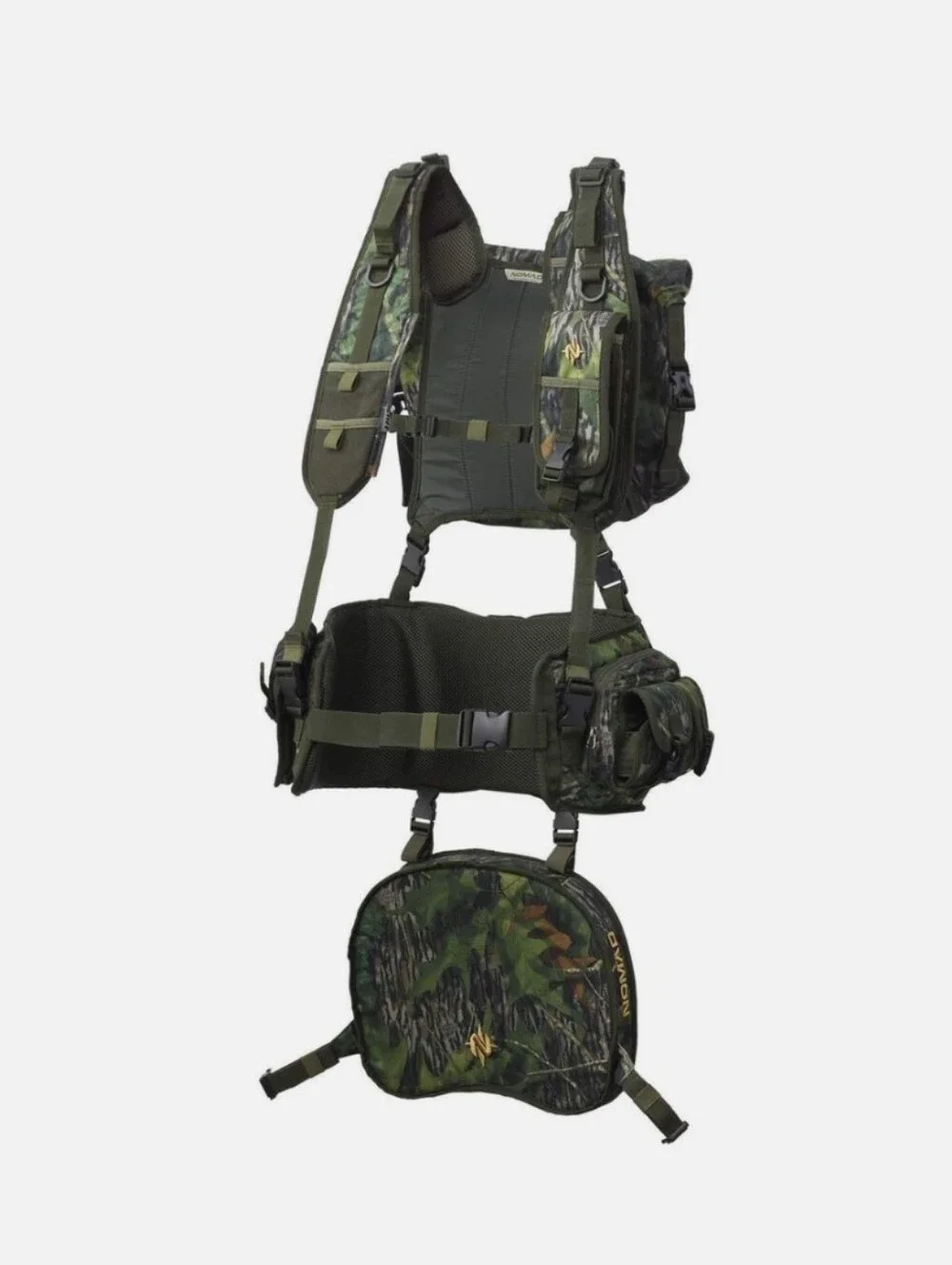 Nomad Pursuit Convertible Turkey Vest Camo Hunting Mossy Oak Padded